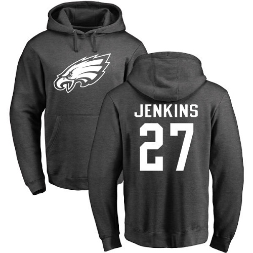 Men Philadelphia Eagles #27 Malcolm Jenkins Ash One Color NFL Pullover Hoodie Sweatshirts